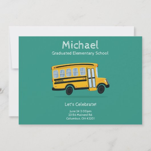 Invitation de la fête de graduation de l'enfant -  (Devant)