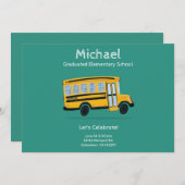 Invitation de la fête de graduation de l'enfant -  (Devant / Derrière)