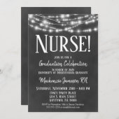 Invitation de la fête de graduation de l'infirmièr (Devant / Derrière)