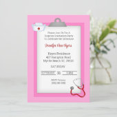 Invitation de la fête de graduation de l'infirmièr (Debout devant)