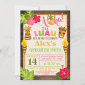Invitation de la fête de graduation de Luau - Text (Devant)