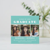 Invitation de la fête de graduation de photo Turqu (Debout devant)