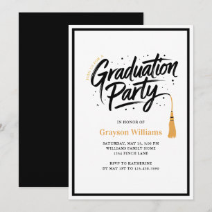 Invitation de la fête de graduation de Tassel mode