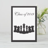 Invitation de la fête de graduation des échecs (Debout devant)