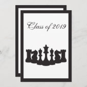 Invitation de la fête de graduation des échecs (Devant / Derrière)