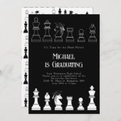 Invitation de la fête de graduation des échecs (Devant / Derrière)