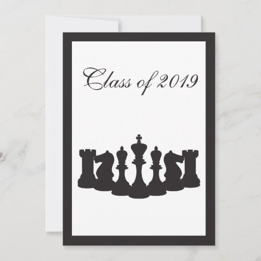 Invitation de la fête de graduation des échecs (Devant)