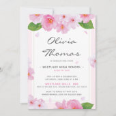 Invitation de la fête de graduation des fleurs de (Devant)