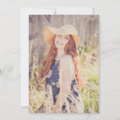 Invitation de la fête de graduation des fleurs de (Dos)