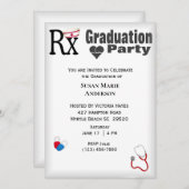 Invitation de la fête de graduation des infirmière (Devant / Derrière)