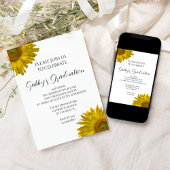 Invitation de la fête de graduation des tournesols