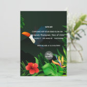 Invitation de la fête de graduation d'été tropical (Debout devant)