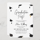 Invitation de la fête de graduation, diplôme unive (Devant / Derrière)