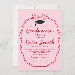 Invitation de la fête de graduation, Doodles BowGr