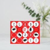 Invitation de la fête de graduation DOT191 Rouge (Debout devant)