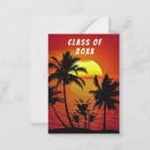 Invitation de la fête de graduation du coucher du  (Dos)