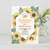 Invitation de la fête de graduation du tournesol (Debout devant)