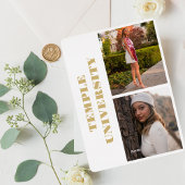 Invitation de la fête de graduation Elegant Gold P