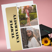 Invitation de la fête de graduation Elegant Gold P