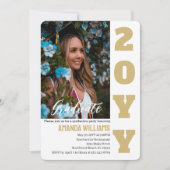 Invitation de la fête de graduation Elegant Gold P (Devant)