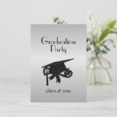Invitation de la fête de graduation en argent (Debout devant)