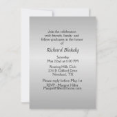 Invitation de la fête de graduation en argent (Dos)