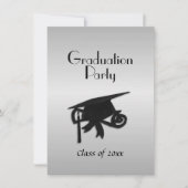 Invitation de la fête de graduation en argent (Devant)