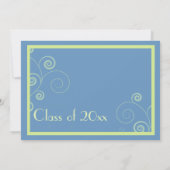 Invitation de la fête de graduation en bleu (Dos)