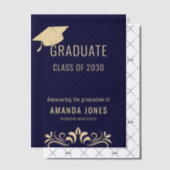 Invitation de la fête de graduation en bleu de la  (Décalage (Invitation))