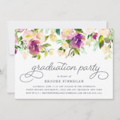 Invitation de la fête de graduation en fleurs vibr (Devant)