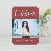 Invitation de la fête de graduation en photo moder (Debout devant)