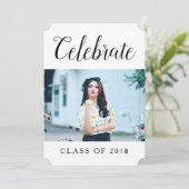 Invitation de la fête de graduation en photo moder (Debout devant)