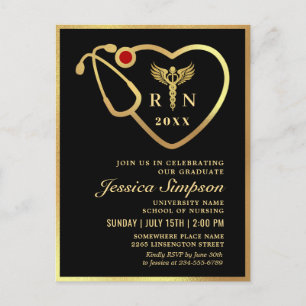 Invitation de la fête de graduation en soins infir