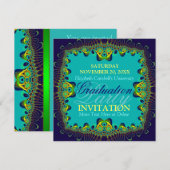 Invitation de la fête de graduation exotique des é (Devant / Derrière)
