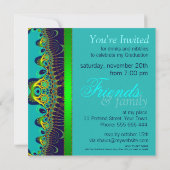 Invitation de la fête de graduation exotique des é (Dos)