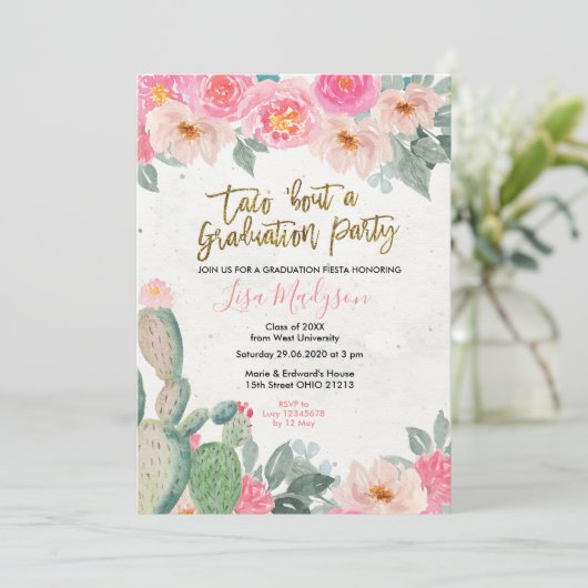 Invitation de la fête de graduation Fiesta (Debout devant)