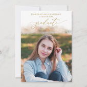 Invitation de la fête de graduation fleur sauvage (Dos)