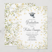 Invitation de la fête de graduation, Fleur sauvage (Devant / Derrière)