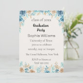 Invitation de la fête de graduation fleur sauvage (Debout devant)