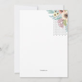 Invitation de la fête de graduation florale (Dos)