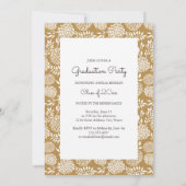 Invitation de la fête de graduation florale couleu (Dos)