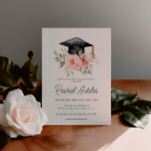 Invitation de la fête de graduation florale, Girl