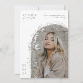 Invitation de la fête de graduation florale, Girl (Dos)