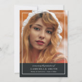 Invitation de la fête de graduation florale Magnol (Dos)