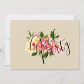 Invitation de la fête de graduation florale rustiq (Dos)