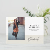 Invitation de la fête de graduation graphique mode (Debout devant)