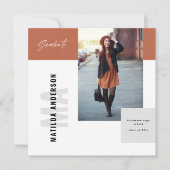 Invitation de la fête de graduation graphique mode (Devant)