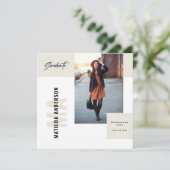 Invitation de la fête de graduation graphique mode (Debout devant)