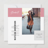 Invitation de la fête de graduation graphique mode (Devant)