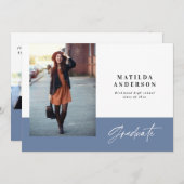 Invitation de la fête de graduation graphique mode (Devant / Derrière)